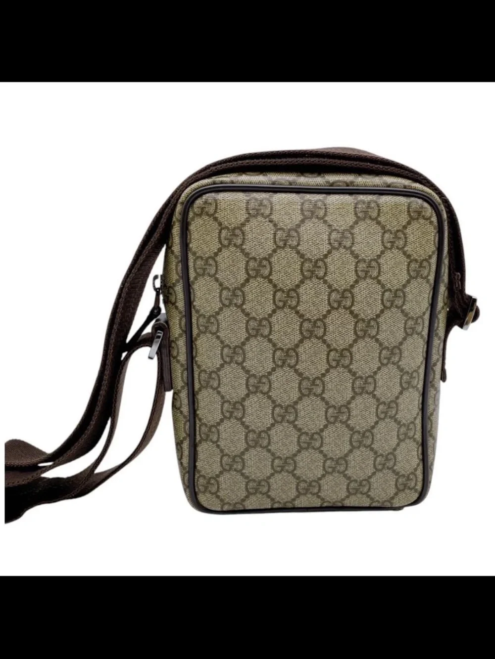 Gucci Beige/Brown GG Supreme Messenger Crossbody